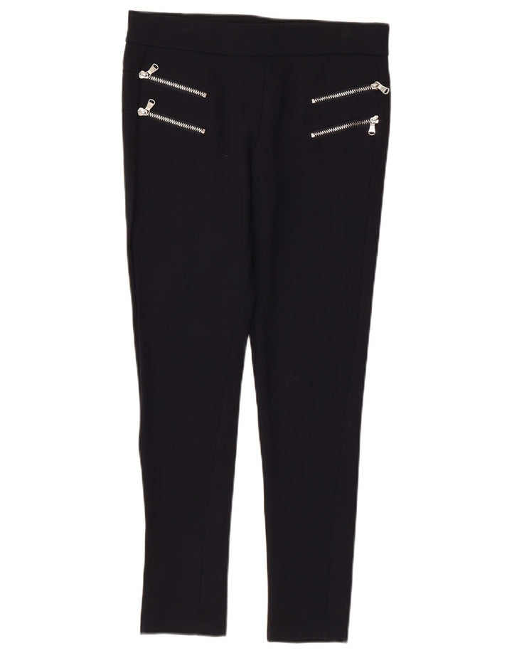 Zara Womens Cropped Trousers Medium W28 L25 Black