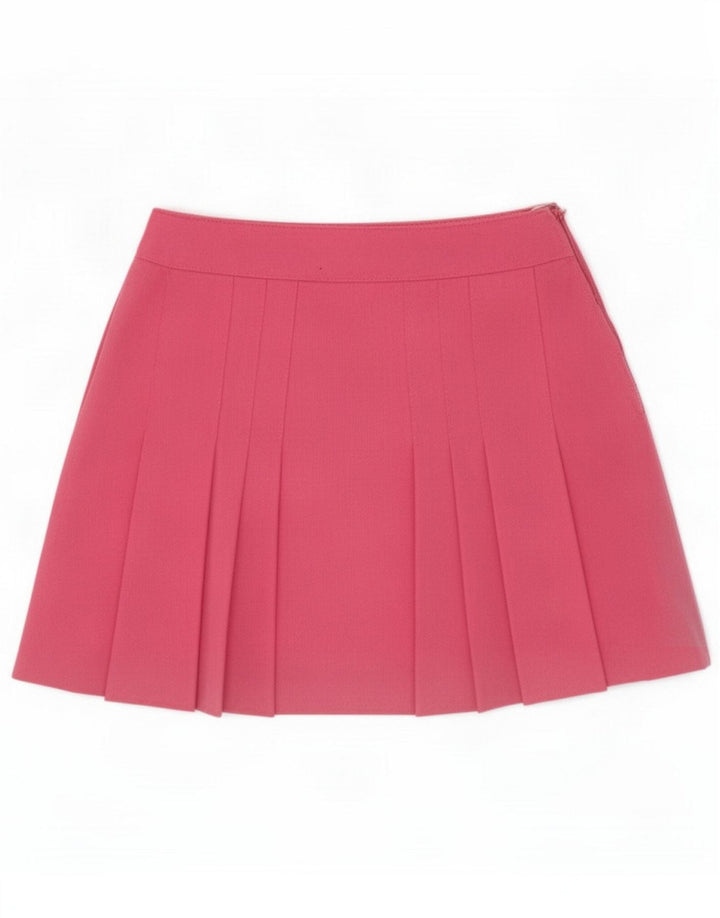Hansen Womens Pleated Mini Skirt EU 36 Small W25 Pink Polyester