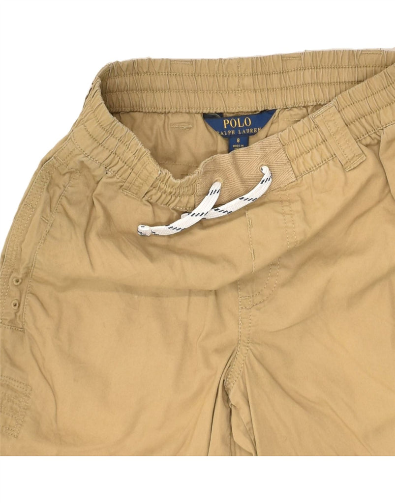 POLO RALPH LAUREN Boys Casual Shorts 7-8 Years W22  Brown Cotton | Vintage Polo Ralph Lauren | Thrift | Second-Hand Polo Ralph Lauren | Used Clothing | Messina Hembry 