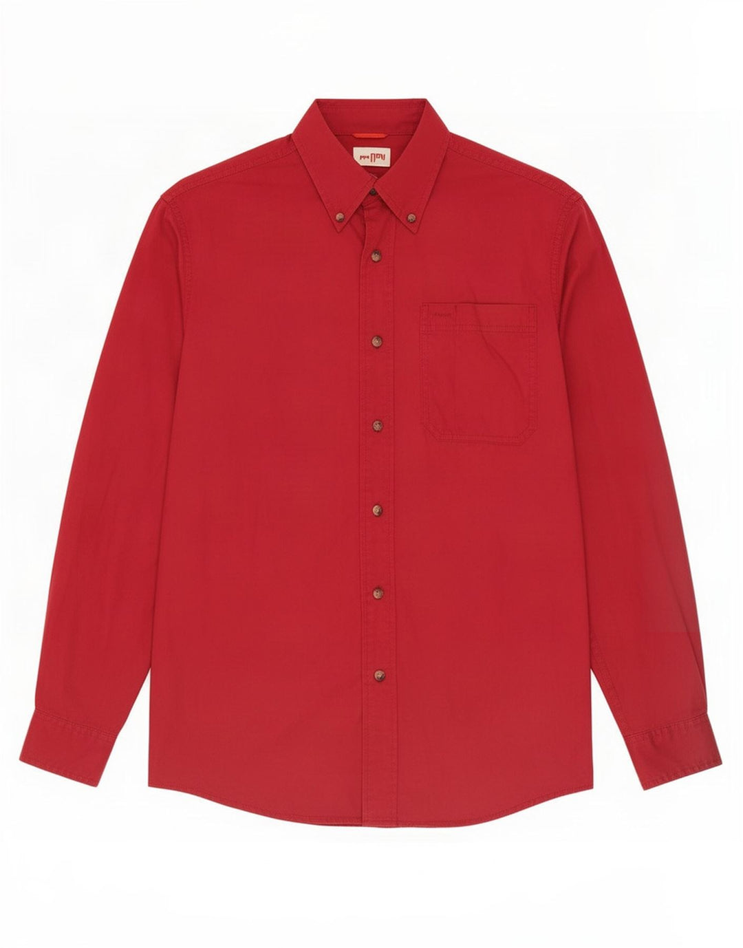 Wrangler Mens Shirt Small Burgundy Cotton