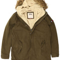 Tommy Hilfiger Mens Hooded Parka Jacket UK 44 2XL Khaki Polyester