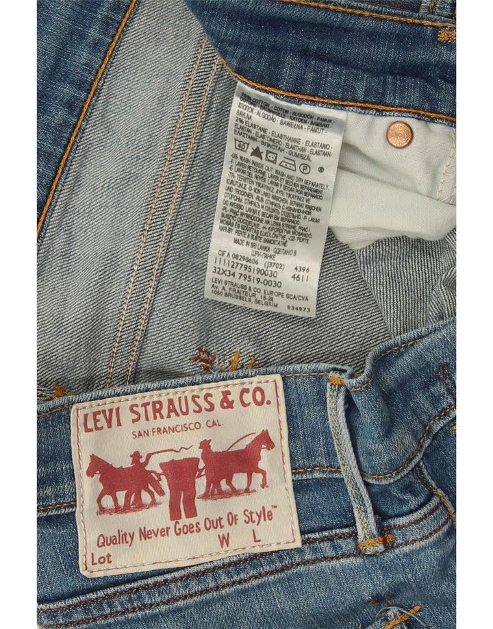 Levi's Mens Slim Jeans W32 L34 Blue Cotton