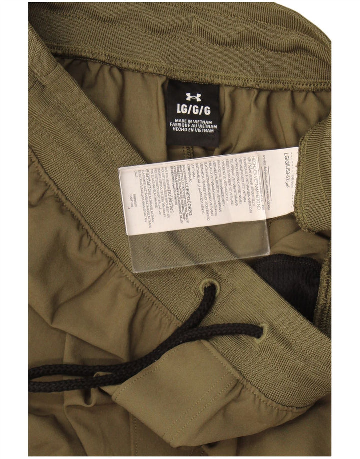 Under Armour Mens Tracksuit Trousers Large  Khaki Polyester