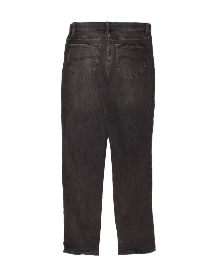LEE Womens Mid Rise Slim Fit Straight Jeans US 6 Medium W30 L30 Black Vintage Lee and Second-Hand Lee from Messina Hembry 