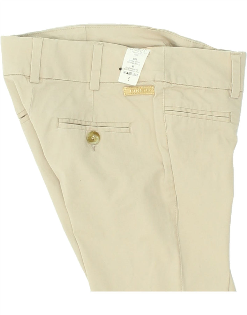 PINKO Girls Bootcut Casual Trousers 6-7 Years Small W22 L20 Beige Cotton Vintage Pinko and Second-Hand Pinko from Messina Hembry 