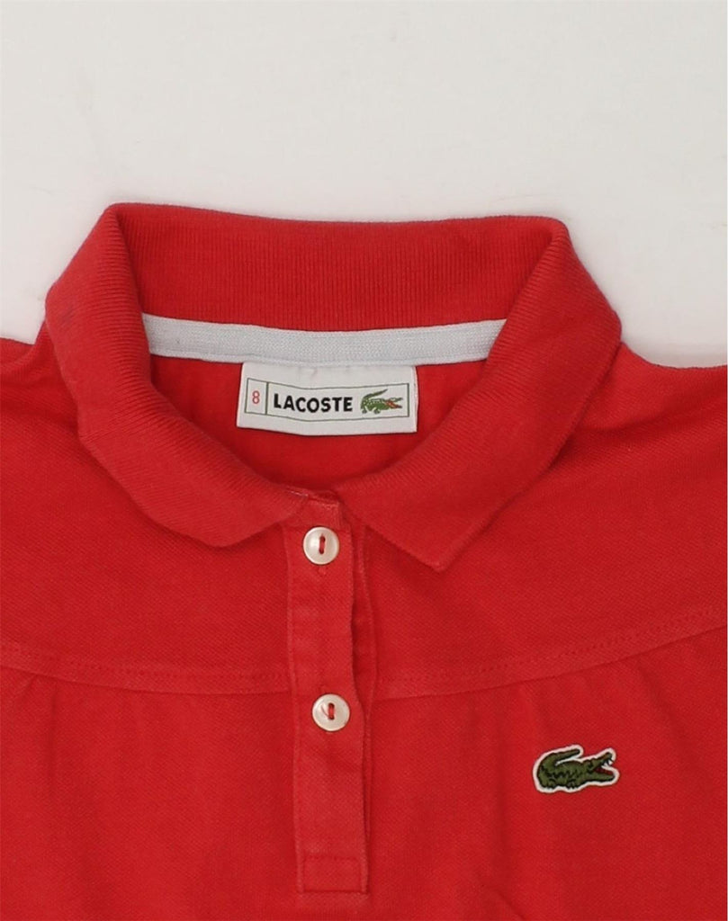 LACOSTE Girls Polo Shirt 7-8 Years Red Cotton | Vintage Lacoste | Thrift | Second-Hand Lacoste | Used Clothing | Messina Hembry 
