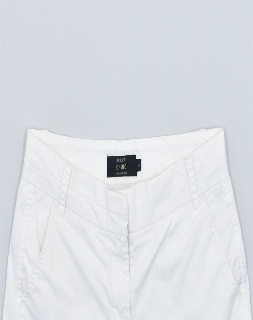 J. CREW Womens Casual Shorts US 4 Small W27 White Cotton | Vintage | Thrift | Second-Hand | Used Clothing | Messina Hembry 