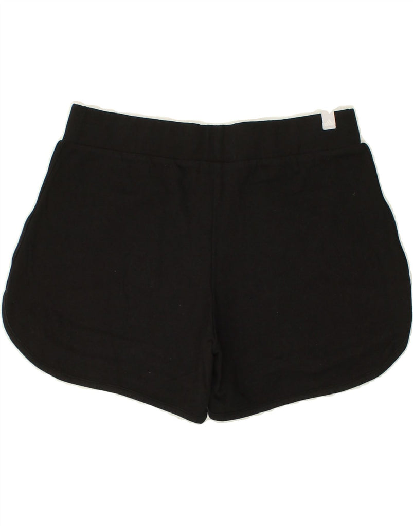 ADIDAS Womens Sport Shorts UK 14 Medium Black Cotton | Vintage Adidas | Thrift | Second-Hand Adidas | Used Clothing | Messina Hembry 