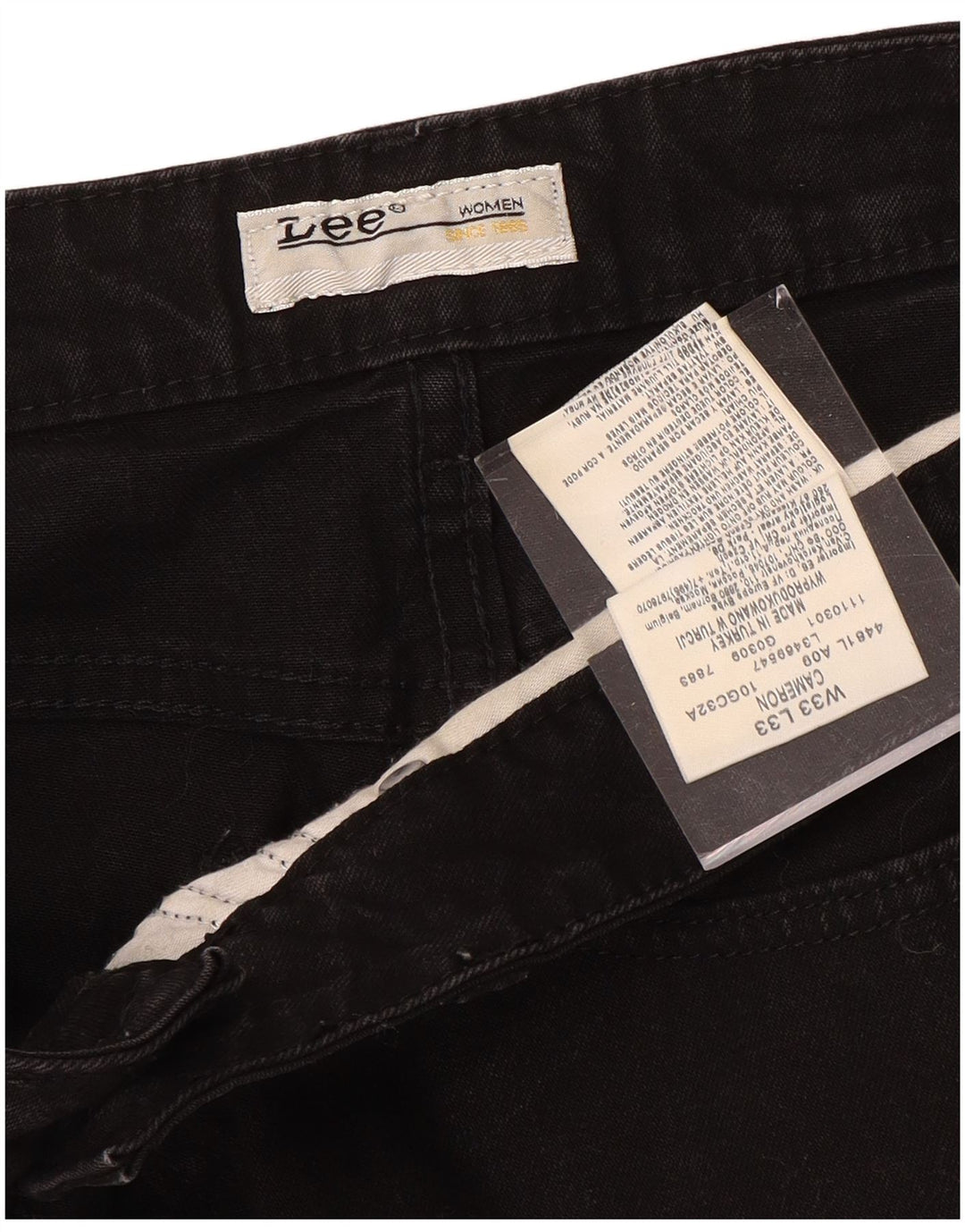 LEE Womens Cameron High Waist Bootcut Jeans W33 L33 Black