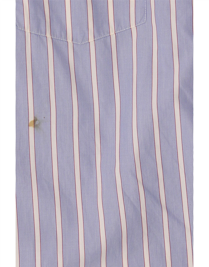 Massimo Dutti Mens Shirt EU 42 Large Blue Striped