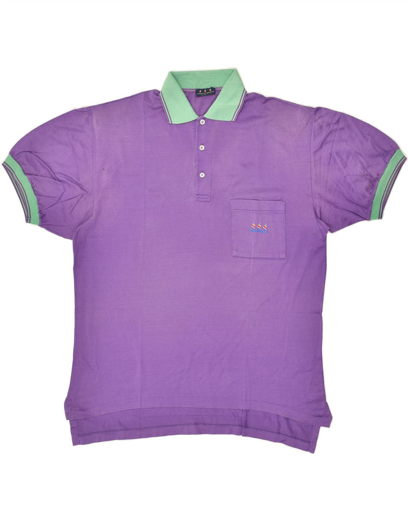 VINTAGE Mens Polo Shirt IT 48 Medium Purple | Vintage Vintage | Thrift | Second-Hand Vintage | Used Clothing | Messina Hembry 