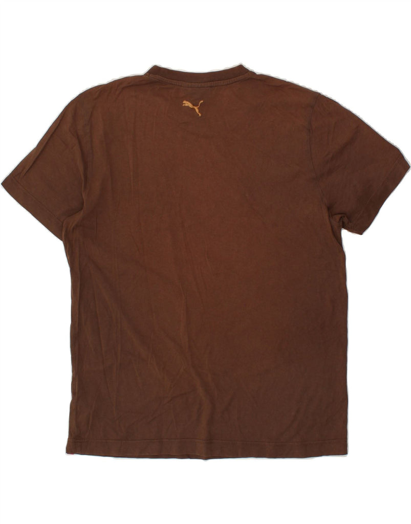 PUMA Mens Graphic T-Shirt Top Large Brown | Vintage Puma | Thrift | Second-Hand Puma | Used Clothing | Messina Hembry 