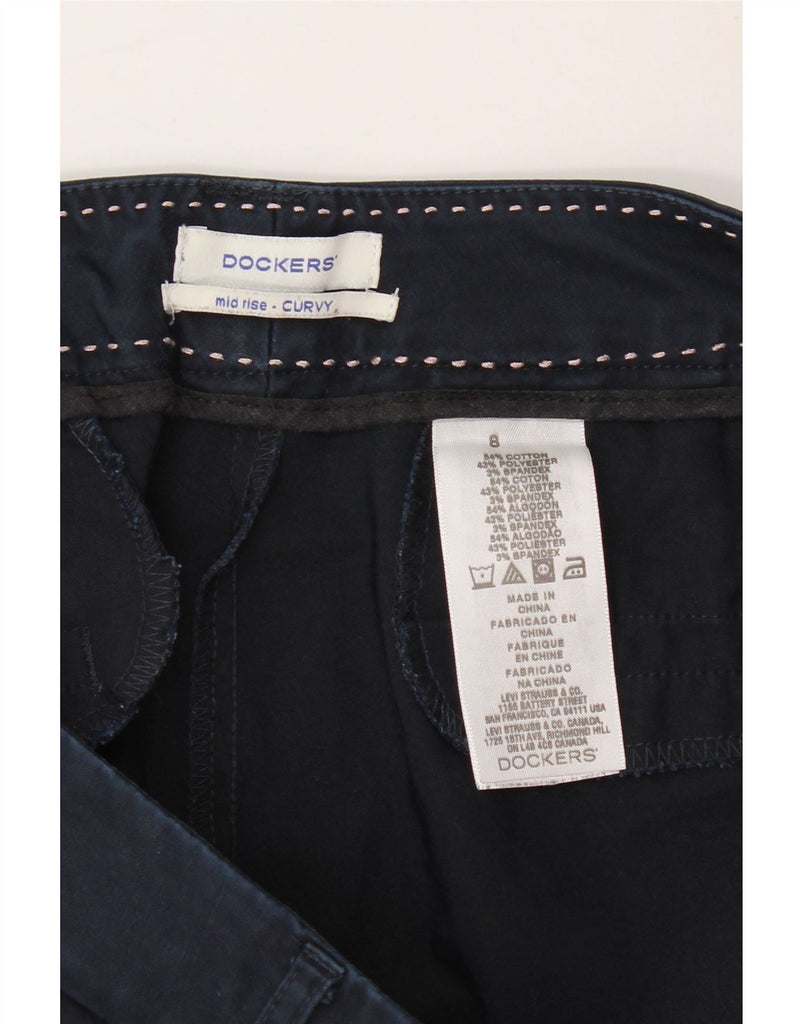 DOCKERS Womens Curvy Mid Rise Capri Trousers US 8 Medium W32 L20 Navy Blue Vintage Dockers and Second-Hand Dockers from Messina Hembry 