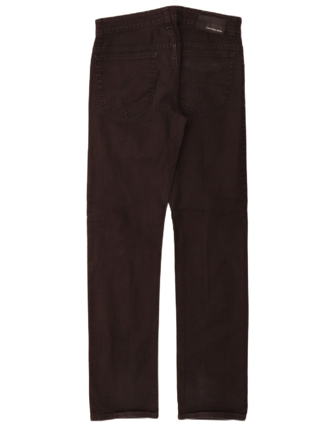 Calvin Klein Mens Straight Jeans W30 L34 Black Cotton