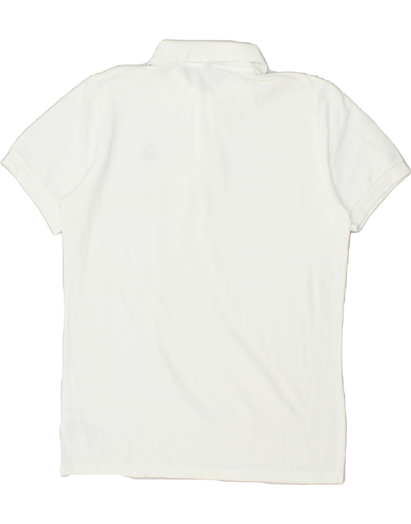 BENETTON Boys Polo Shirt 13-14 Years 3XL White Cotton Vintage Benetton and Second-Hand Benetton from Messina Hembry 