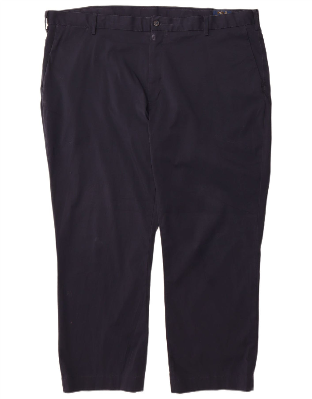 Polo Ralph Lauren Mens Chino Trousers W46 L30 Navy Blue Polyester