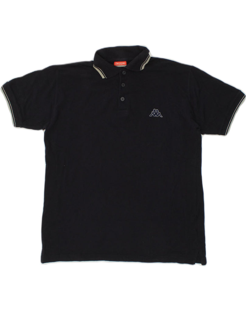 KAPPA Mens Polo Shirt Large Black Cotton | Vintage Kappa | Thrift | Second-Hand Kappa | Used Clothing | Messina Hembry 