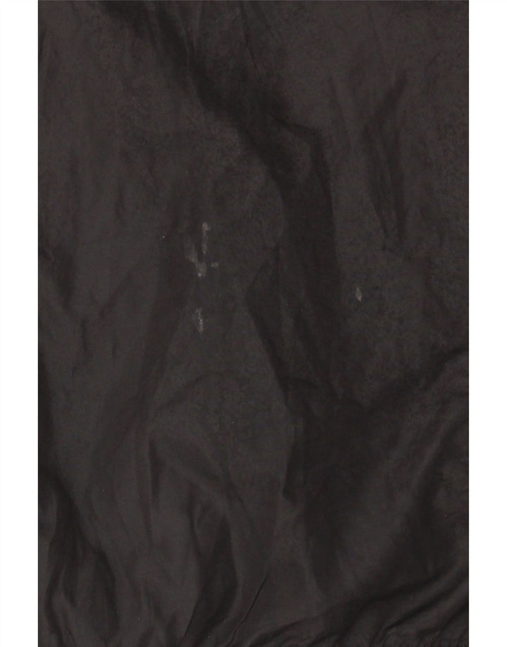 Ellesse Mens Hooded Graphic Rain Jacket UK 36 Small Black Polyester