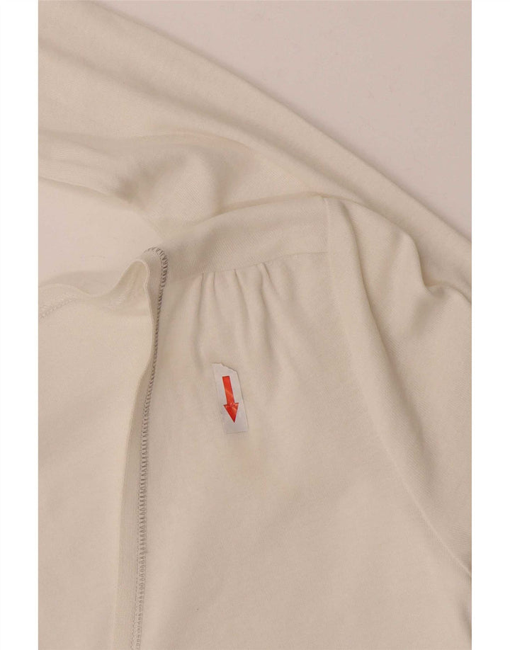 Massimo Dutti Womens Cardigan Top UK 8 Small White Cotton
