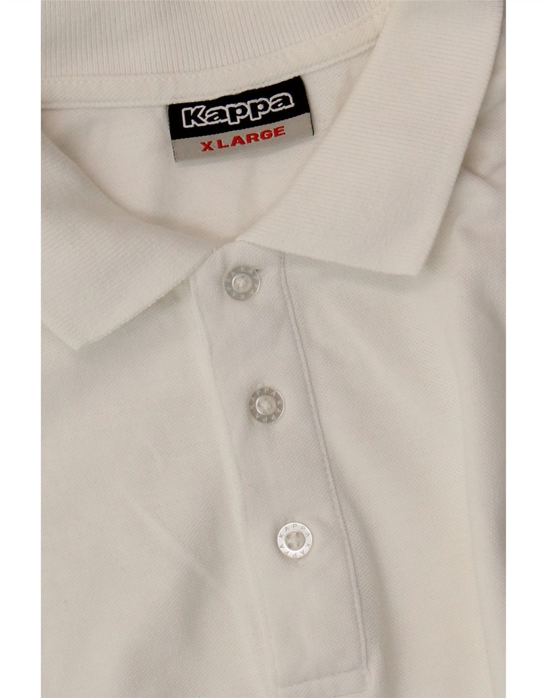 KAPPA Mens Polo Shirt XL White Vintage Kappa and Second-Hand Kappa from Messina Hembry 