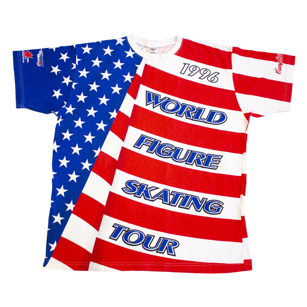 World Figure Skating Tour 1996 Tshirt | Vintage 90s Retro USA Ice Winter Sports | Vintage Messina Hembry | Thrift | Second-Hand Messina Hembry | Used Clothing | Messina Hembry 