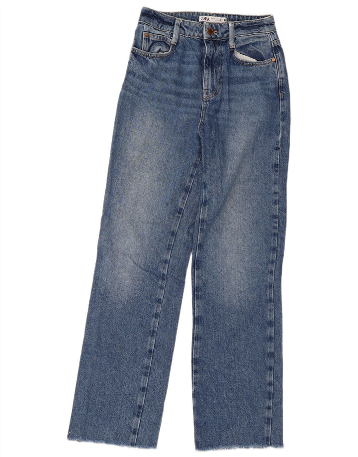 Zara Womens Straight Jeans EU 34 2XS W24 L29 Blue