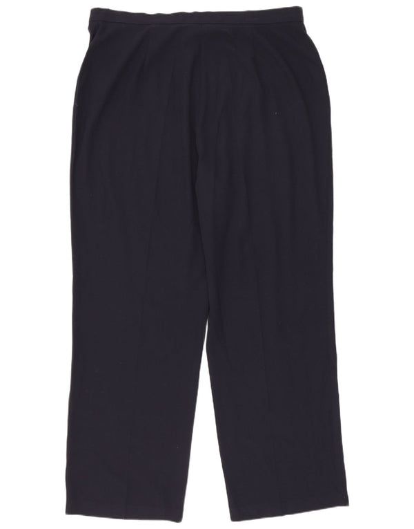 Marks & Spencer Womens Straight Suit Trousers UK 18 XL W35 L27 Navy Blue