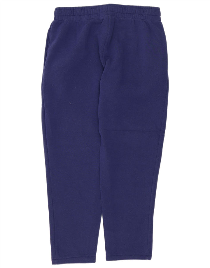 SUPERGA Womens Crop Tracksuit Trousers UK 12 Medium  Navy Blue Polyester