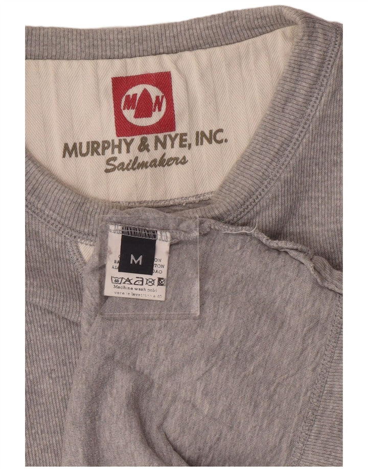 Murphy & Nye Mens Graphic Sweatshirt Jumper Medium Grey Cotton
