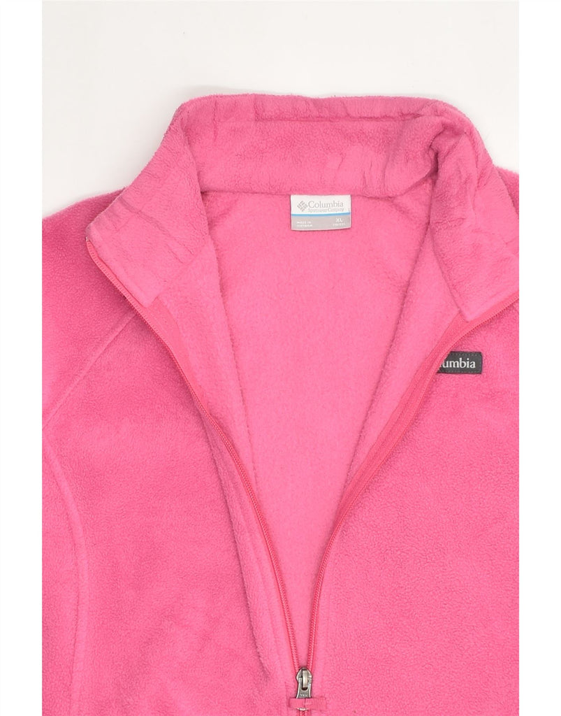 COLUMBIA Girls Fleece Jacket 15-16 Years XL Pink Polyester | Vintage Columbia | Thrift | Second-Hand Columbia | Used Clothing | Messina Hembry 