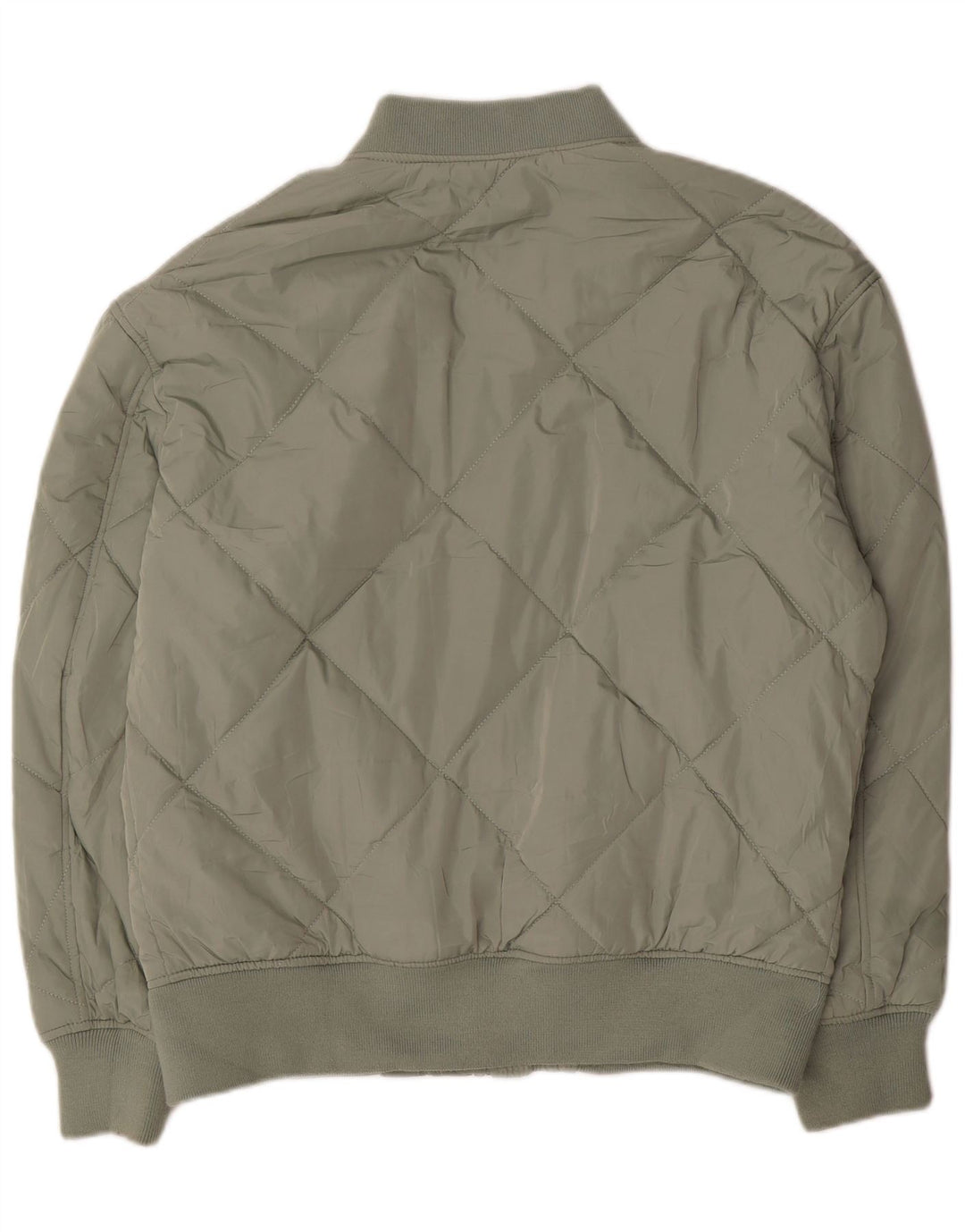 Zara Mens Padded Jacket UK 40 Large Green Polyester