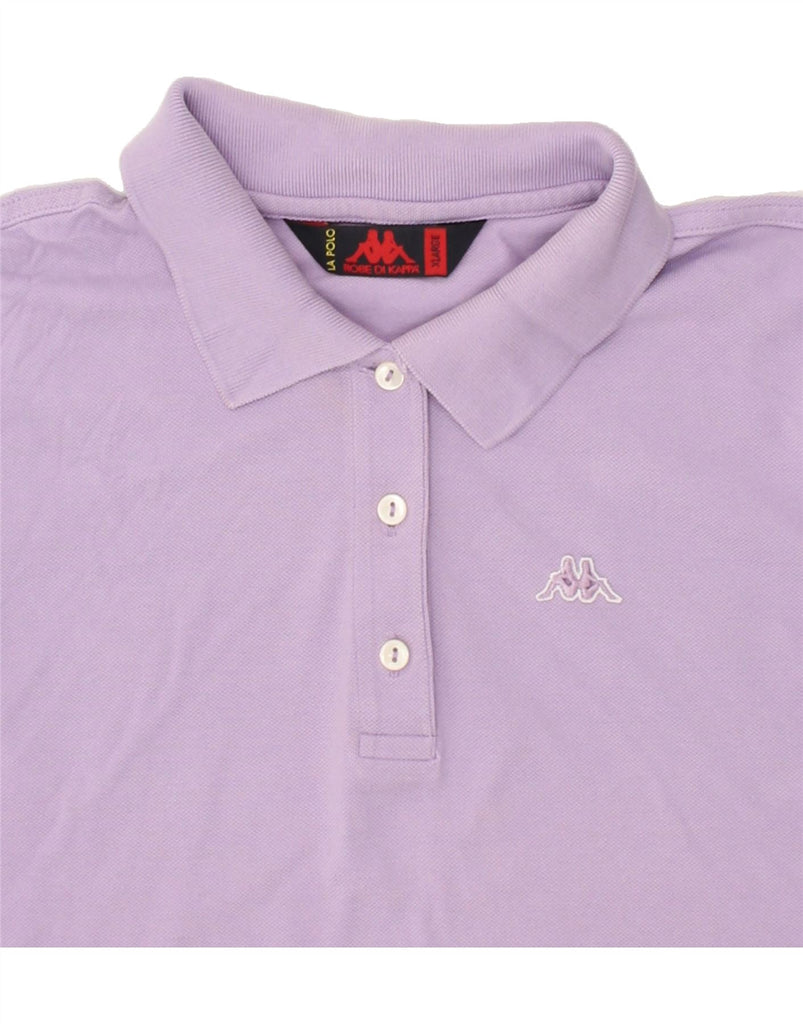 KAPPA Womens Polo Shirt UK 18 XL Purple Cotton | Vintage Kappa | Thrift | Second-Hand Kappa | Used Clothing | Messina Hembry 
