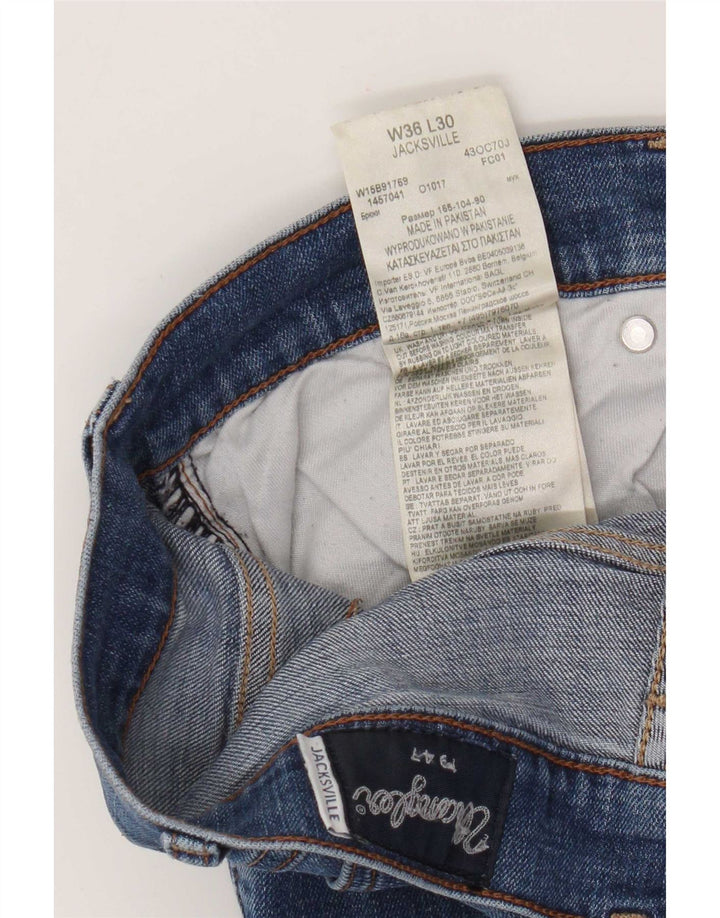 Wrangler Mens Jacksville Bootcut Jeans W36 L30 Blue Cotton