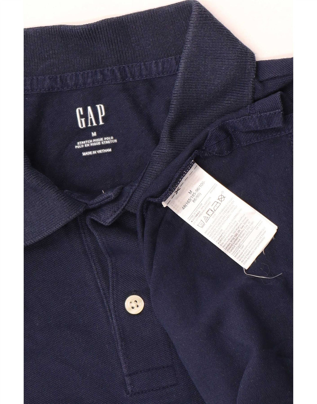 Gap Mens Polo Shirt Medium Navy Blue Cotton
