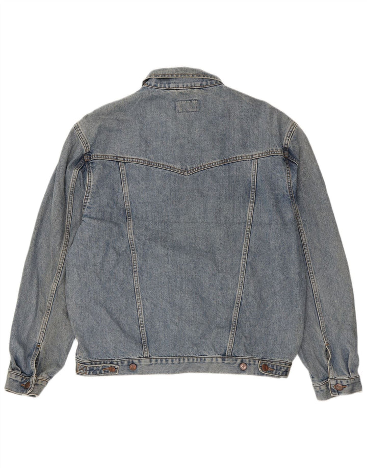 Wrangler Mens Denim Jacket UK 42 XL Blue Cotton