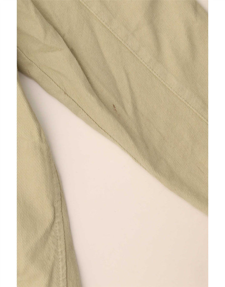 Zara Womens Oversized Denim Shirt UK 10 Small Beige Cotton