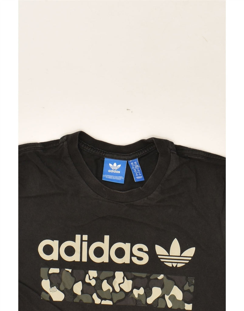 ADIDAS Mens Graphic T-Shirt Top XS Black Cotton | Vintage Adidas | Thrift | Second-Hand Adidas | Used Clothing | Messina Hembry 