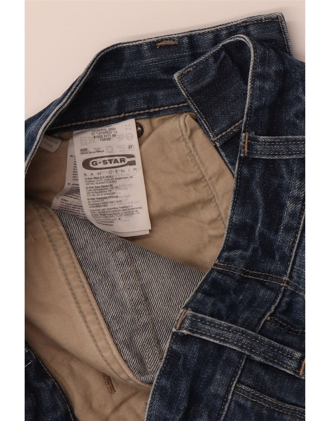 G-STAR Mens Graphic Cargo Shorts W27 XS Blue Cotton Vintage G-Star and Second-Hand G-Star from Messina Hembry 