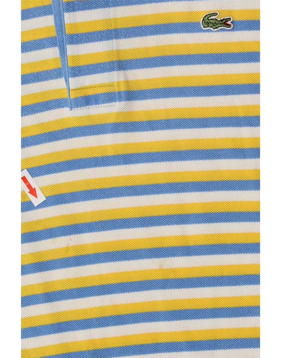 Lacoste Mens Polo Shirt Size 6 XL Multicoloured Striped Cotton