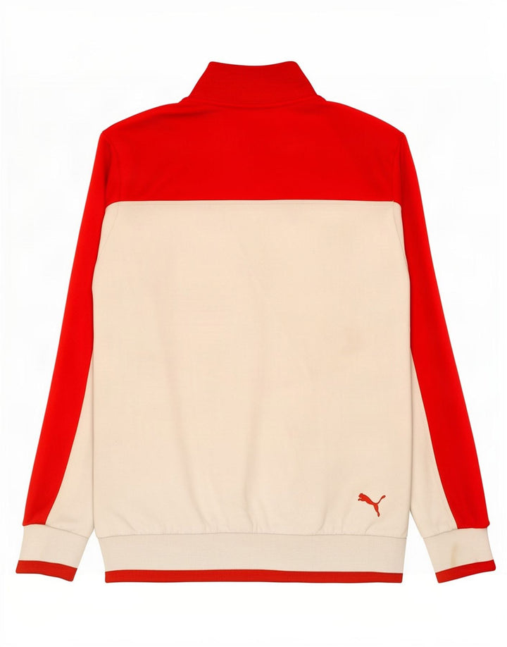 Puma Mens Tracksuit Top Jacket XS White Colourblock Polyester