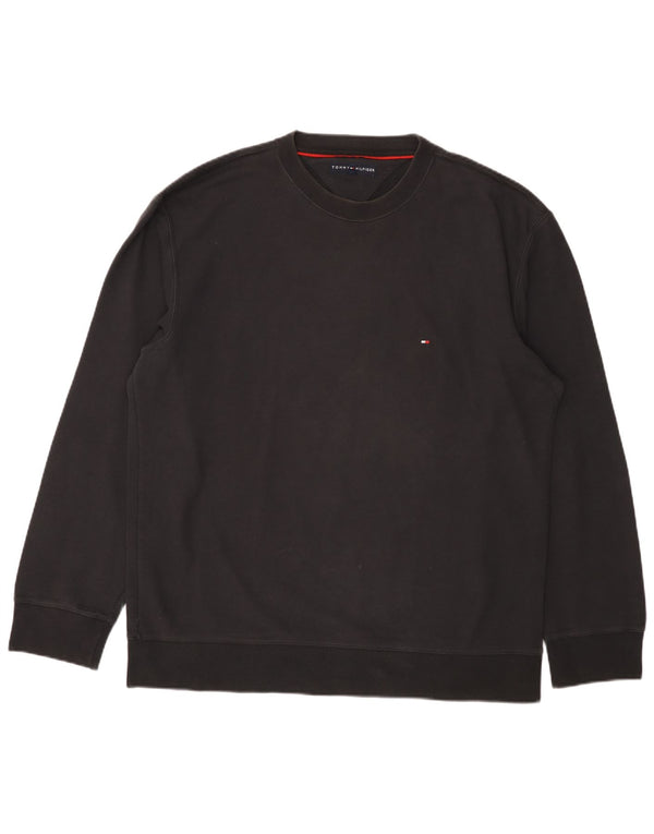 Tommy Hilfiger Mens Sweatshirt Jumper XL Black Cotton