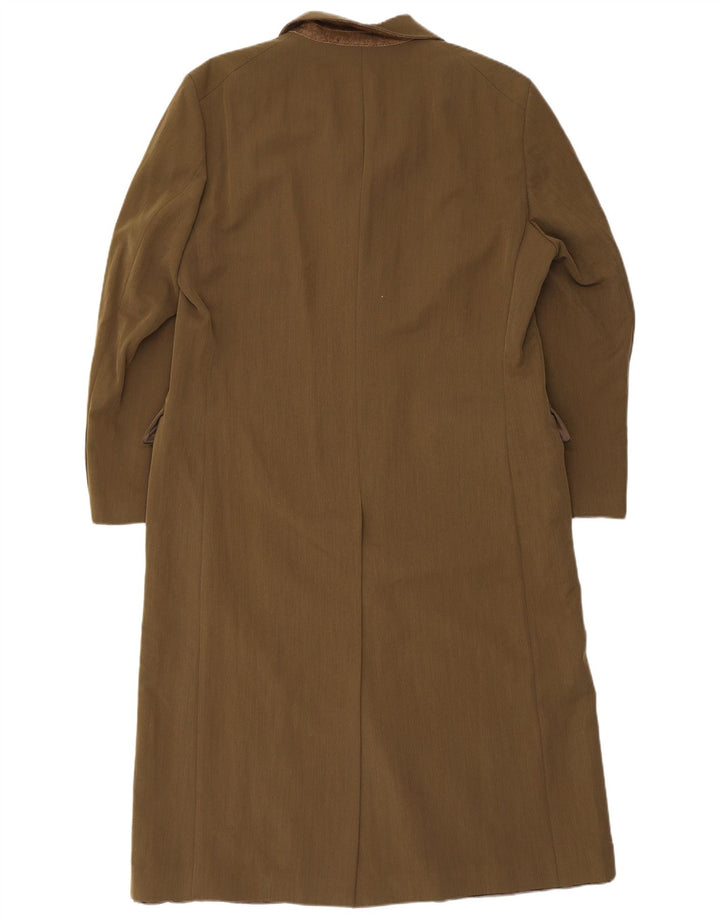 Hugo Boss Mens Overcoat EU 50 Large Khaki Polyamide