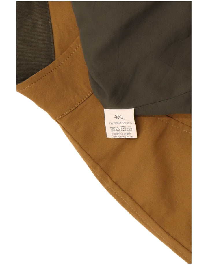 Vintage Womens Trench Coat UK 24 4XL Brown Polyester