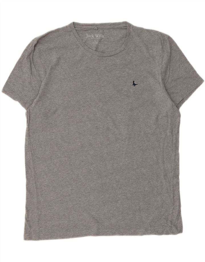 Jack Wills Mens T-Shirt Top Large Grey Cotton