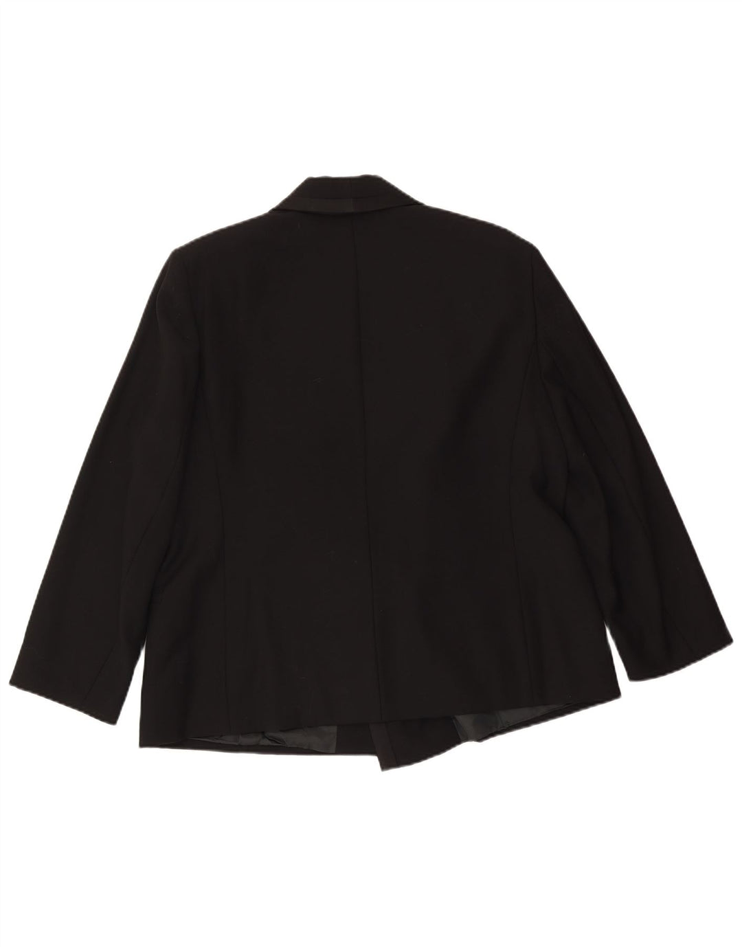Laura Biagiotti Womens Double Breasted Blazer Jacket IT 48 XL Black Wool