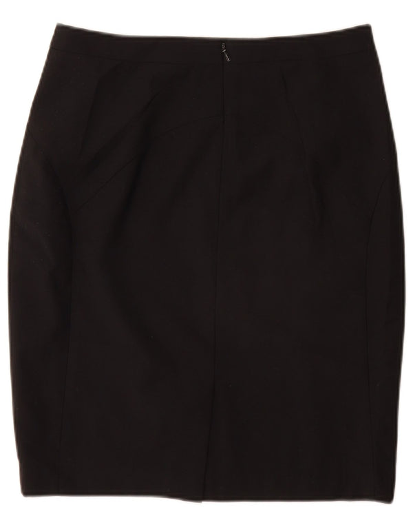 Reiss Womens Pencil Skirt UK 10 Small W28 Black Wool
