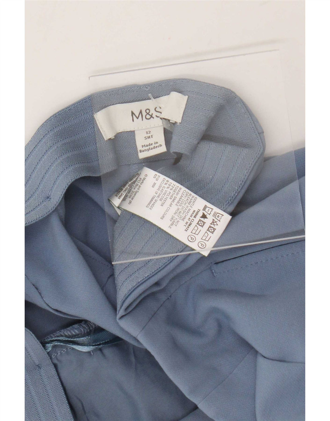 Marks & Spencer Womens Cropped Trousers UK 12 Medium W30 L24 Blue