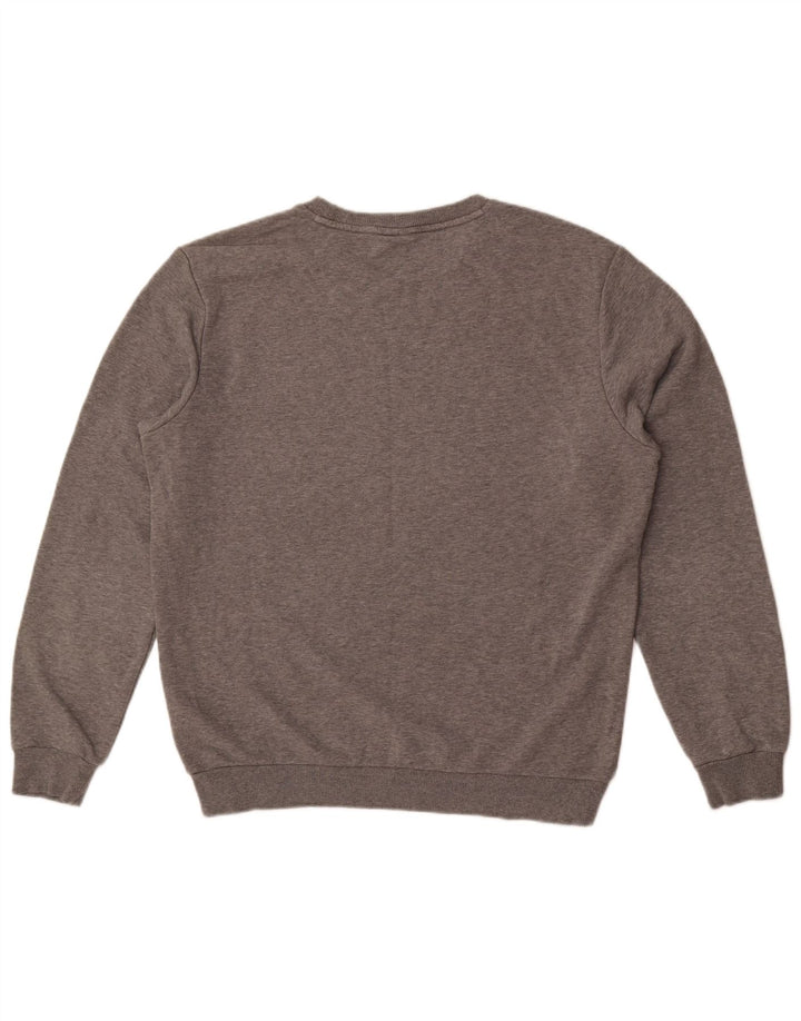 Puma Mens Graphic Sweatshirt Jumper Medium Grey Flecked Cotton