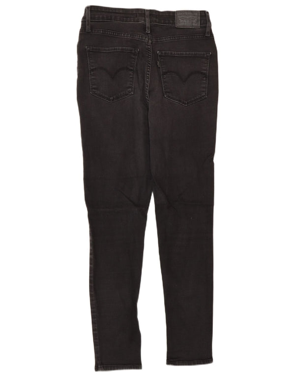 Levi's Womens 721 High Rise Skinny Jeans W28 L28 Black Cotton