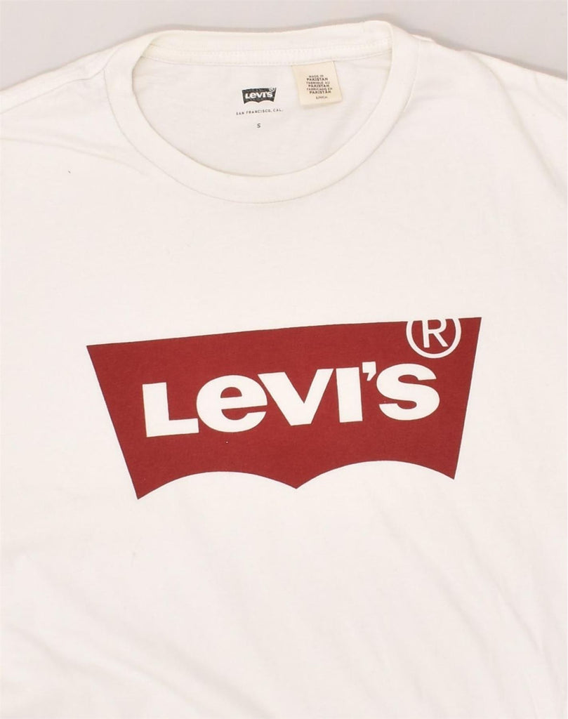 LEVI'S Mens Graphic T-Shirt Top Small White | Vintage Levi's | Thrift | Second-Hand Levi's | Used Clothing | Messina Hembry 